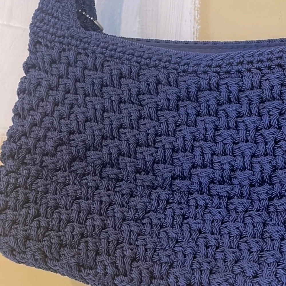 THE SAK‎ ORIGINAL Navy Blue Woven Shoulder Bag